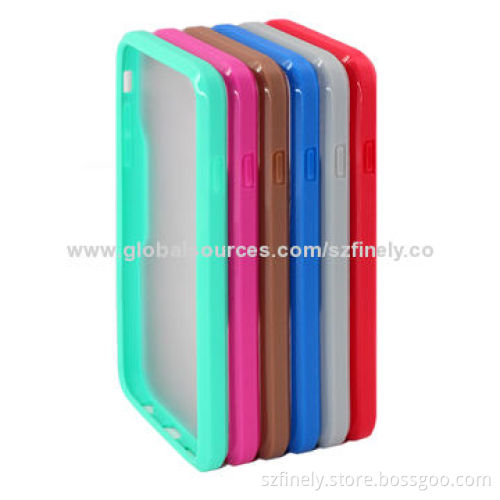 PC and TPU Mobile Phone Case for iPhone 6, Double Injection, Clear PC and TPU Case
